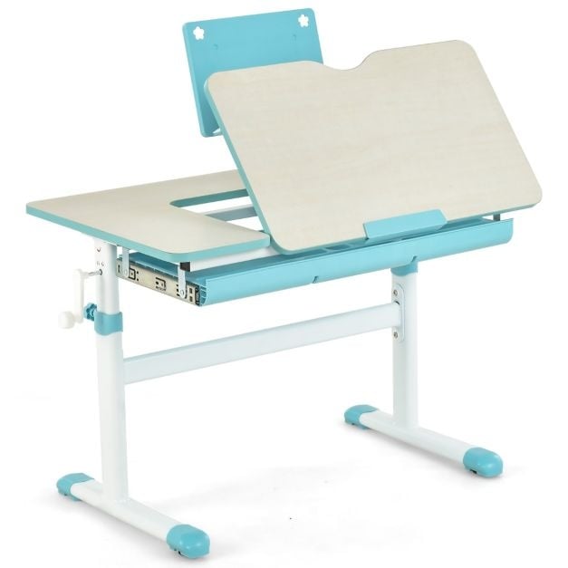 Coast Kinderschreibtisch - höhenverstellbar - neigbar - 80 cm x 51,5 cm x 51-73 cm - Blau