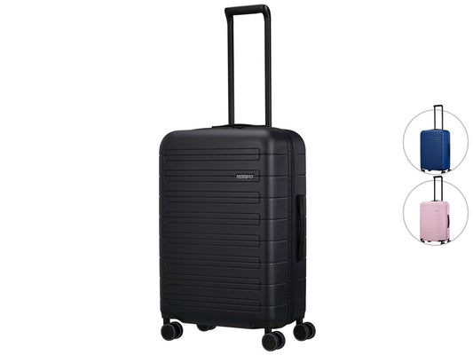 American Tourister Novastream Spinner Trolley – Erweiterbar – TSA-Schloss – Größe 67 cm – Dark Slate