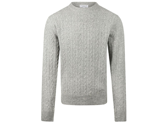McGregor Pullover mit Rundhalsausschnitt, mittelgrau, meliert - Größe S