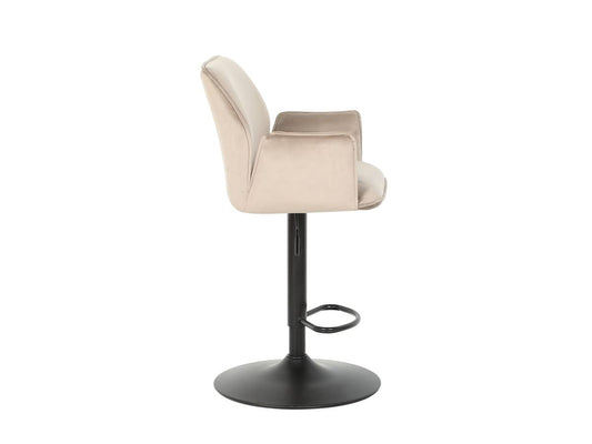 Barhocker Jill Velvet – 2er-Pack – Taupe – 2 Stück