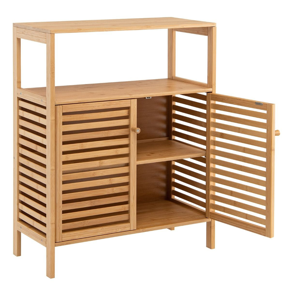 Coast Badezimmerschrank mit 2 Türen - Bambus - 64 x 28 x 80 cm - Braun