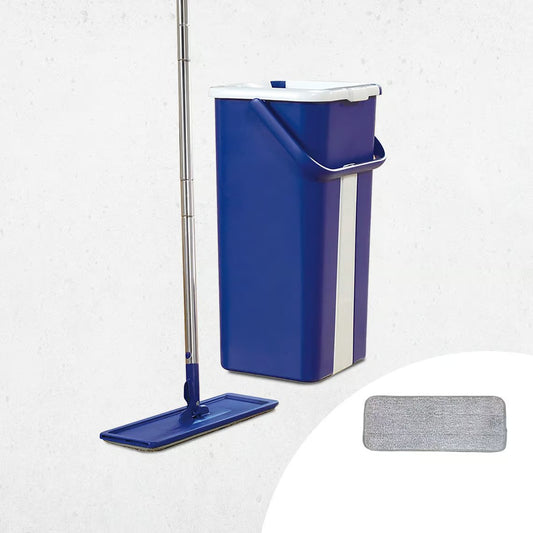 Livington Touchless Mopp-Set – berührungslose Auswringfunktion – Mikrofasertuch – 2,7-Liter-Eimer