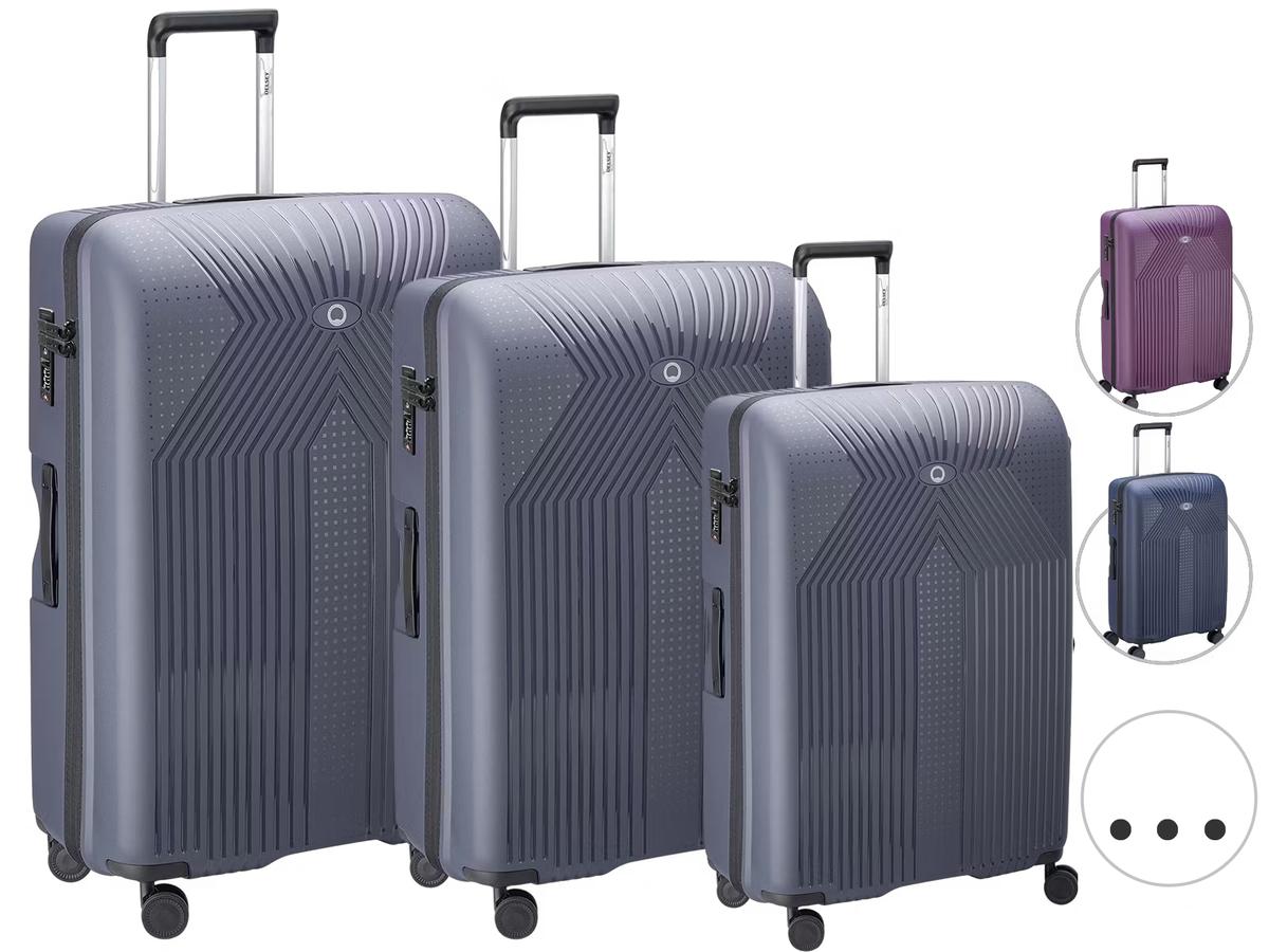 Delsey Ordener stapelbarer Trolley – 3er-Set – Lila – Größen 803, 810 und 821