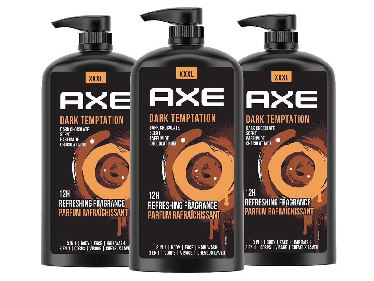 Axe Duschgel Dark Temptation – 3 x 1 Liter – Intensiv erfrischend