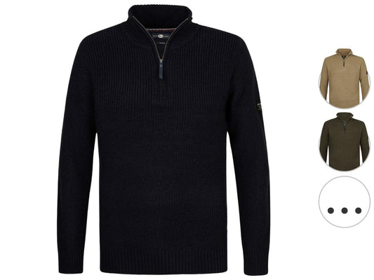 Petrol Industries Pullover – Strickkragen – Größe M – Deep Black