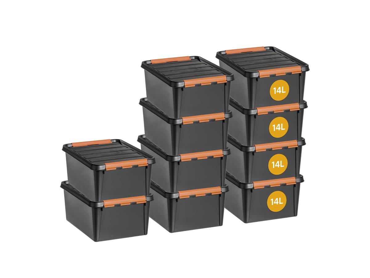 Orthex SmartStore Pro 15 Aufbewahrungsbox – stapelbar – 14 Liter – schwarz