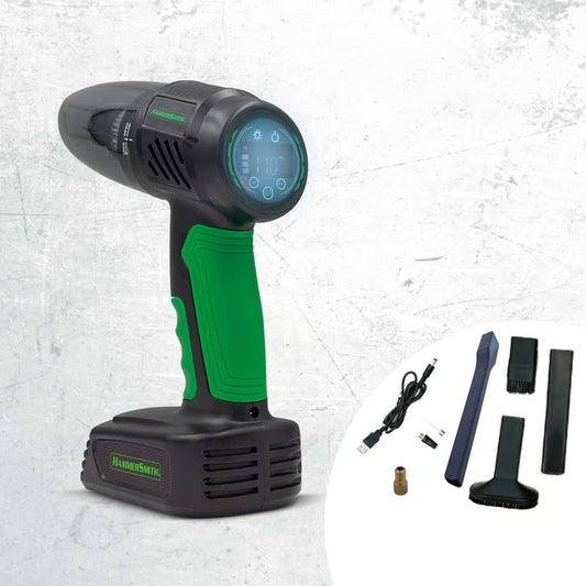 Hammersmith AirStorm Kabelloser Handstaubsauger und Luftkompressor – 5 Voreinstellungen – Automatische Abschaltung – LED-Anzeige