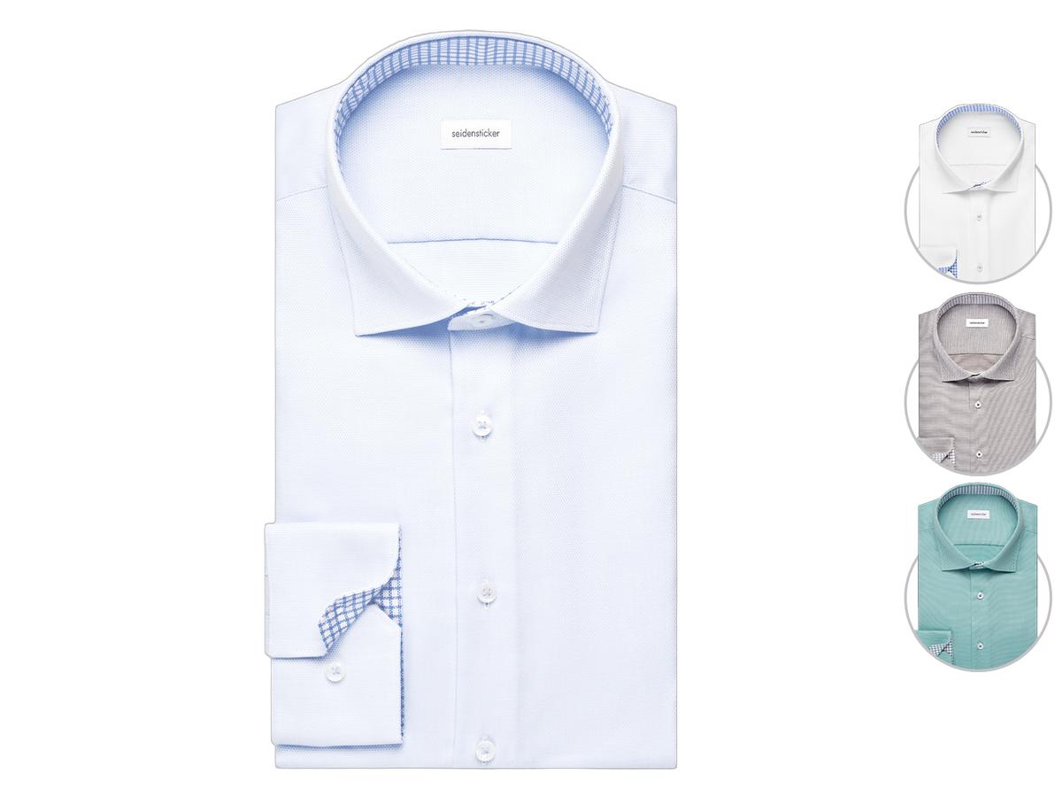 Seidensticker New Kent Business Hemd - 40 Weiß - Regular Sleeve Slim Fit