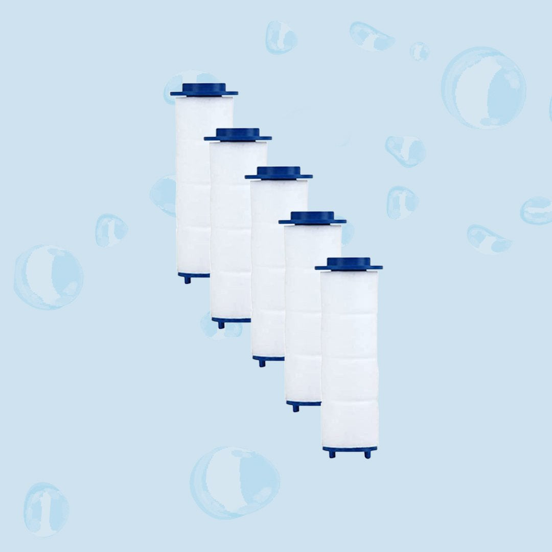 Aquadon EcoTornado Ersatzfilter 5er-Pack – Effektive Kalkentfernung – Einfache Installation – Geeignet für den Eco Tornado Duschkopf