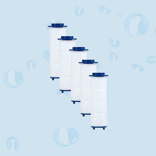 Aquadon EcoTornado Ersatzfilter 5er-Pack – Effektive Kalkentfernung – Einfache Installation – Geeignet für den Eco Tornado Duschkopf