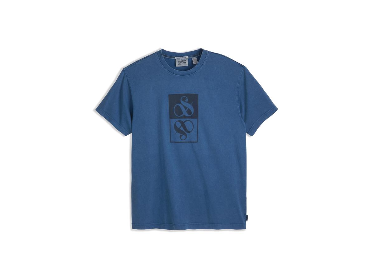 Scotch & Soda Graphic-T-Shirt – Dark Obsidian – Größe M