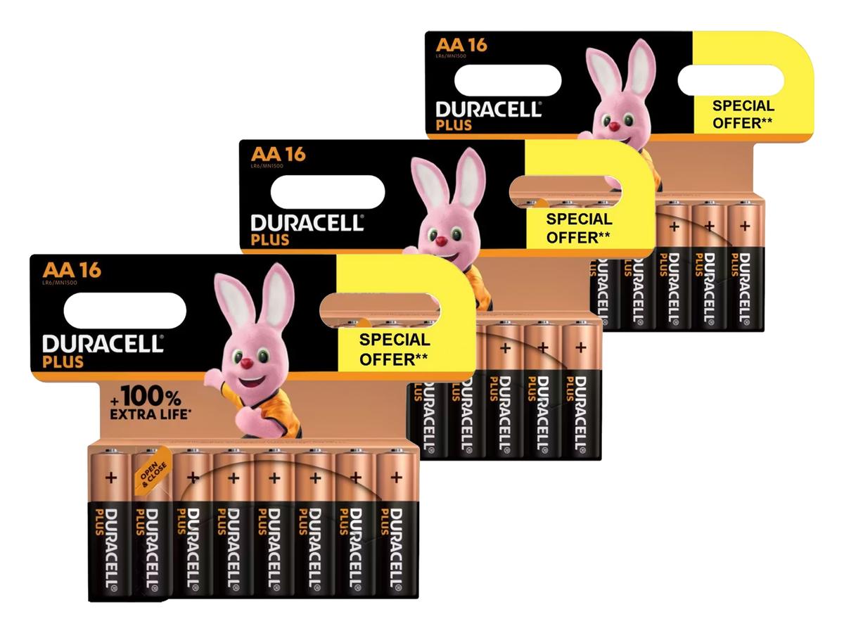 Duracell Plus Alkalibatterien – AA – 48 Stück – LR6-MN1500