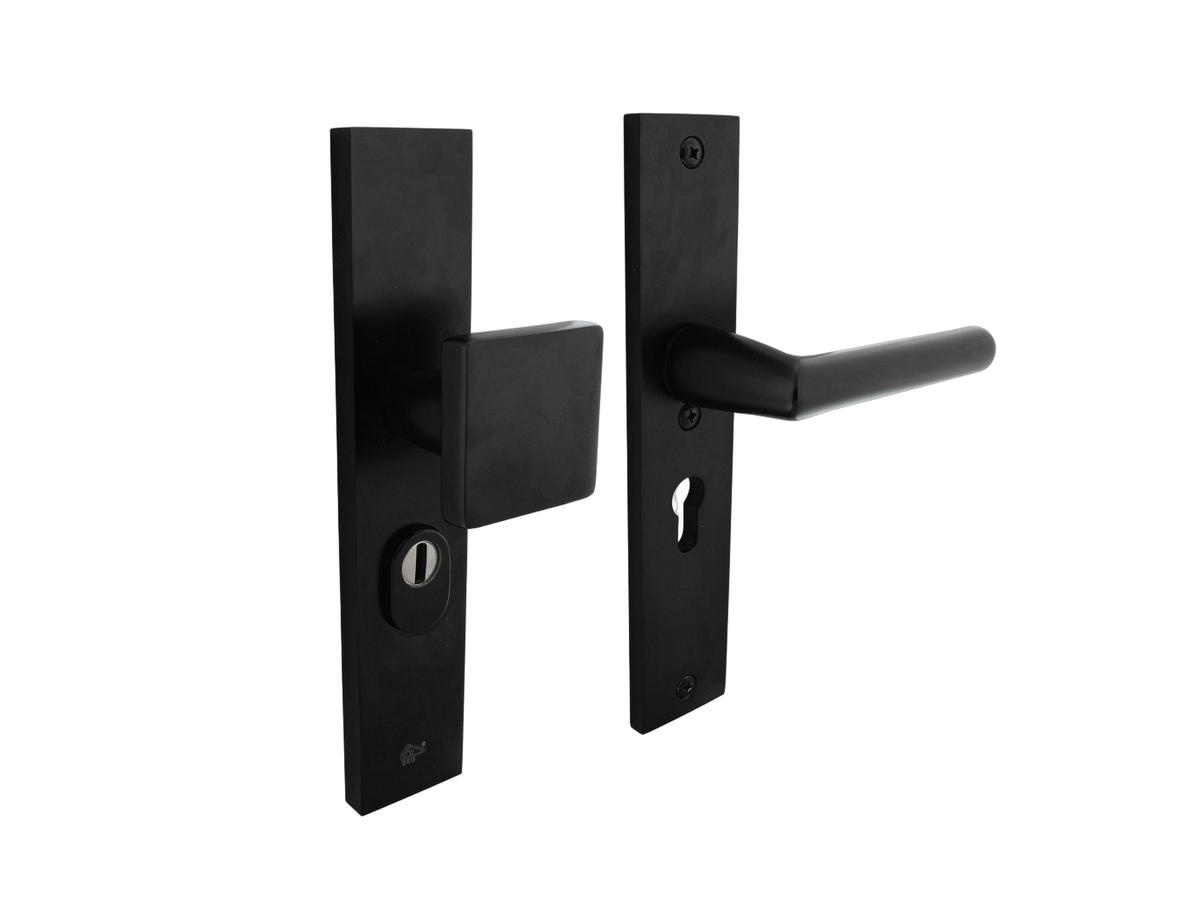 Intersteel Sicherheitsbeschläge Jura Handle/Kruk met Veerconstructie en Kerntrekbeveiliging - SKG3 Rectangular 250x50mm Profilzylinderloch 5 - Anthrazit