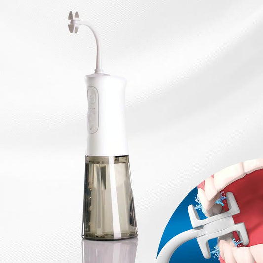 CorpCare MiracleSmile elektrische Munddusche – H-förmiger Aufsatz – Kabelloses Design – Praktischer Wassertank