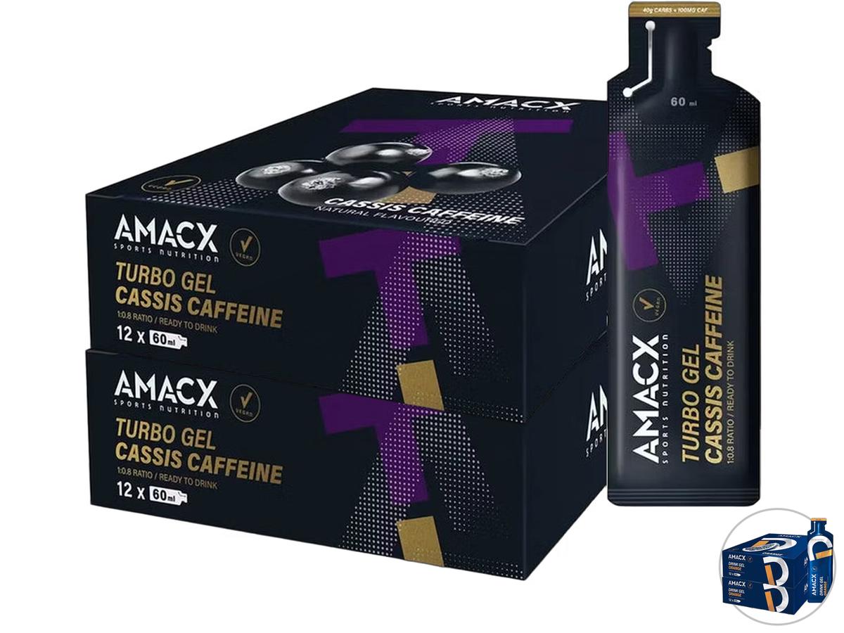 Amacx Gel Turbo Cassis Caffeine – 60 ml – 12er-Set