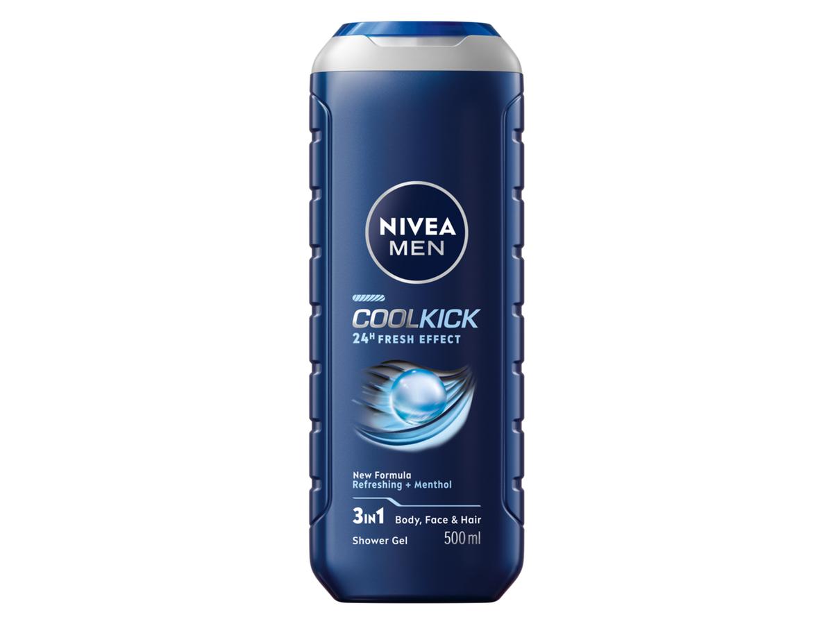 Nivea Men Duschgel Cool Kick – Erfrischender Duft – 6 x 500 ml
