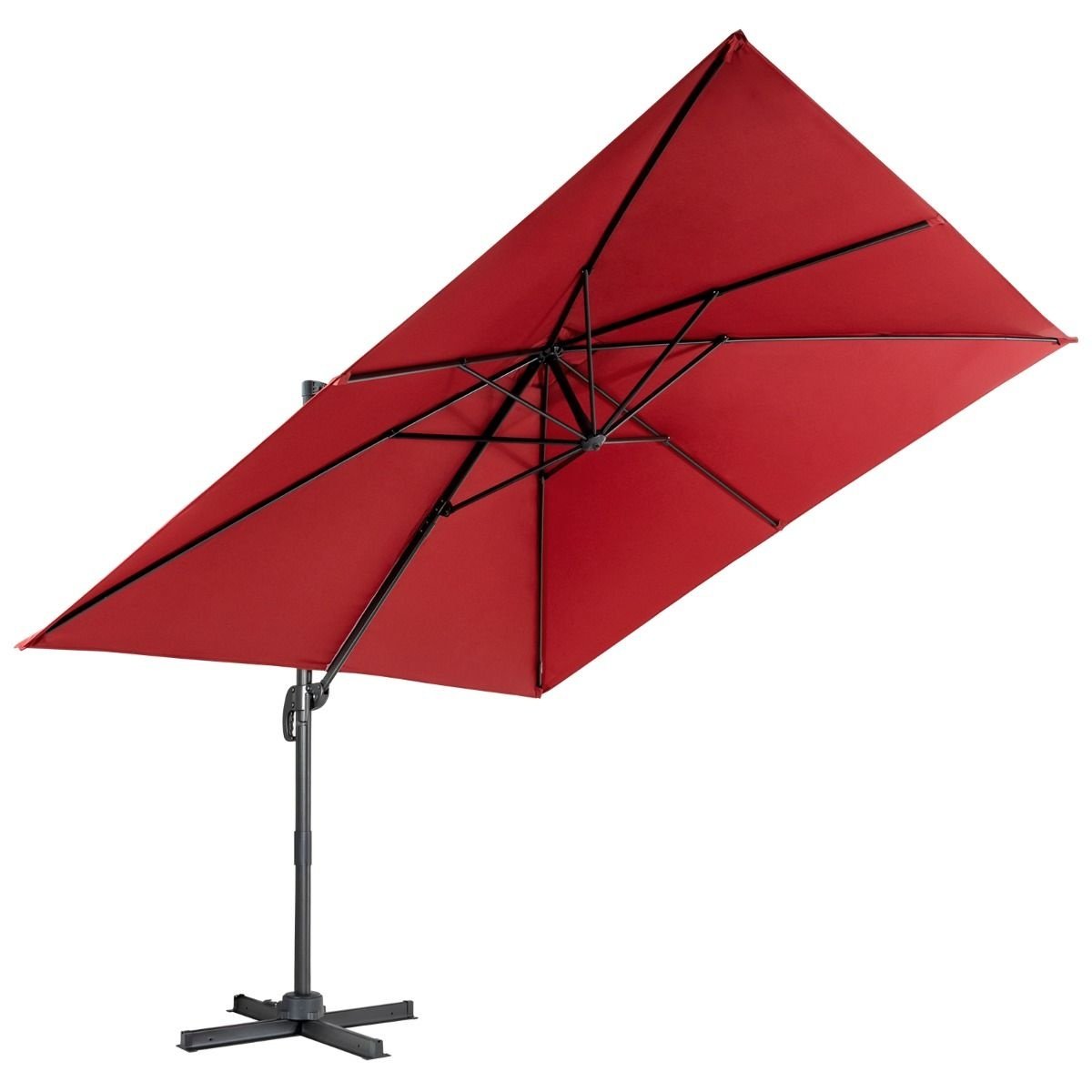 Coast Schwimmender Sonnenschirm - Kippbar - 300 x 300 x 273 cm - Weinrot