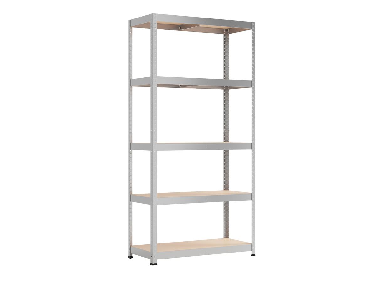 Metalkas Metallregal – Stahl – Schwarz – 40 x 90 x 180 cm – Tragkraft 175 kg – 2 Stück