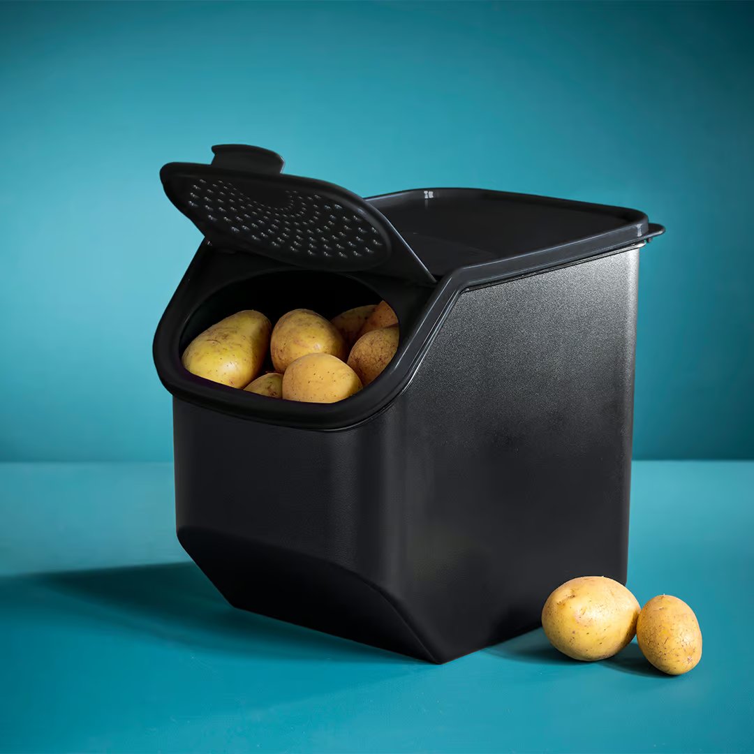 Tupperware PotatoSmart Kartoffelbehälter – Optimale Luftzirkulation – Hält Kartoffeln frisch – Stapelbares Design
