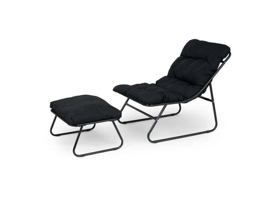 Lifa Garden Liegestuhl mit Fußhocker – Komfortables Design – Sitzecke für den Außenbereich