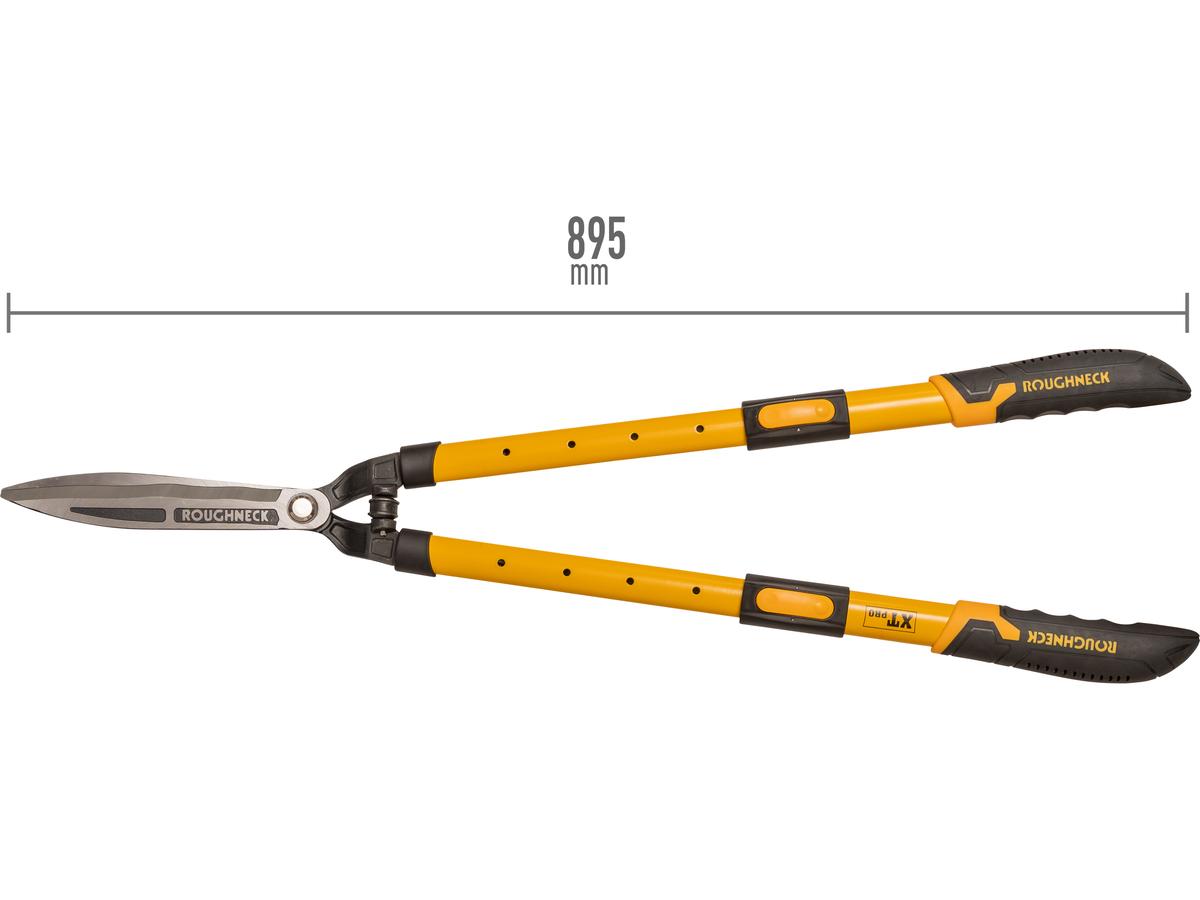 Roughneck Teleskop-Heckenschere – Verstellbar von 700 bis 895 mm – Leichtes Aluminium