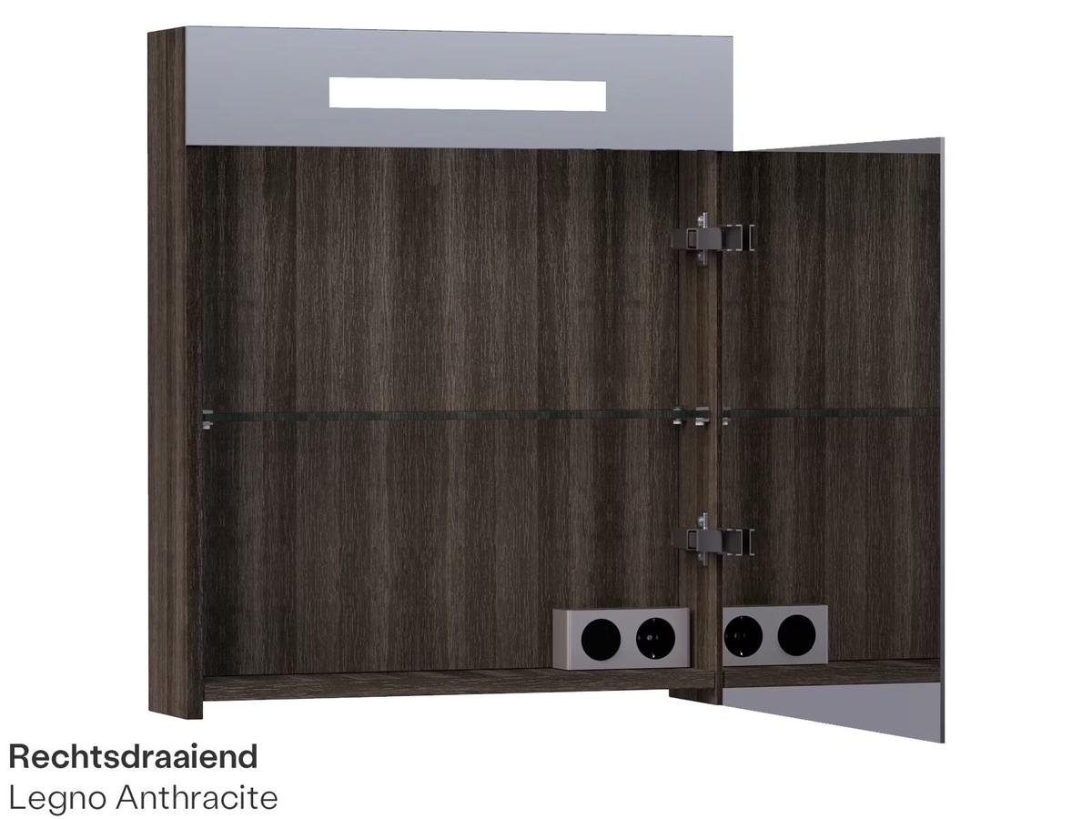 Brauer Double Face 60 Spiegelschrank - 60 cm - Black Diamond - Linkshänder