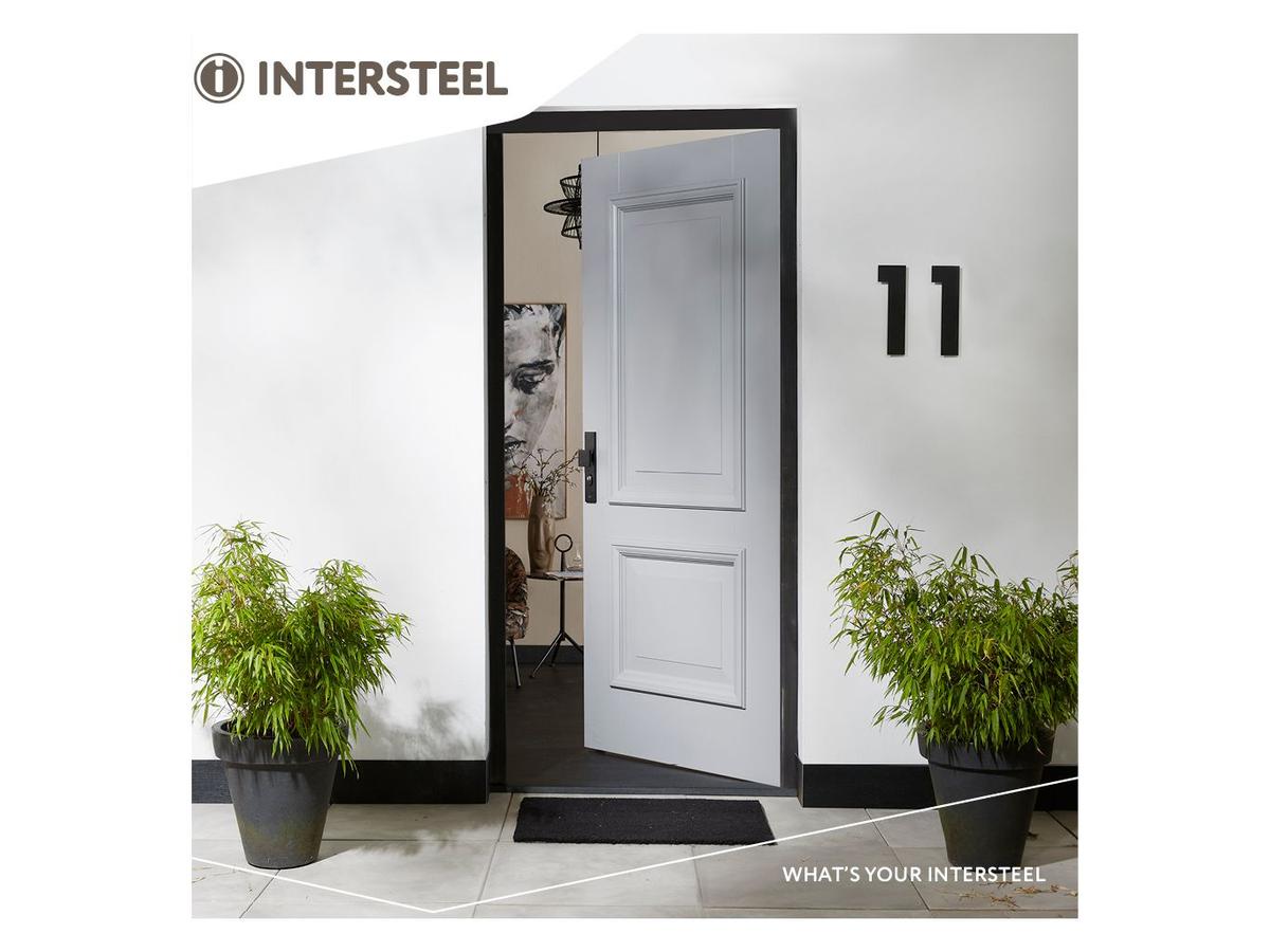 Intersteel Sicherheitsbeschläge Jura Handle/Kruk met Veerconstructie en Kerntrekbeveiliging - SKG3 Rectangular 250x50mm Profilzylinderloch 5 - Anthrazit
