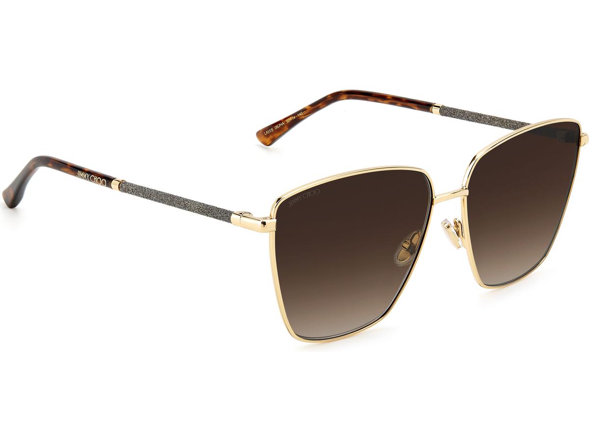 Jimmy Choo Lavi-S Sonnenbrille Gold Havanna - Damenmodell