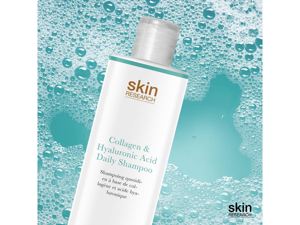 Skin Research Daily Shampoo – Kollagen und Hyaluronsäure – 250 ml – Transparent