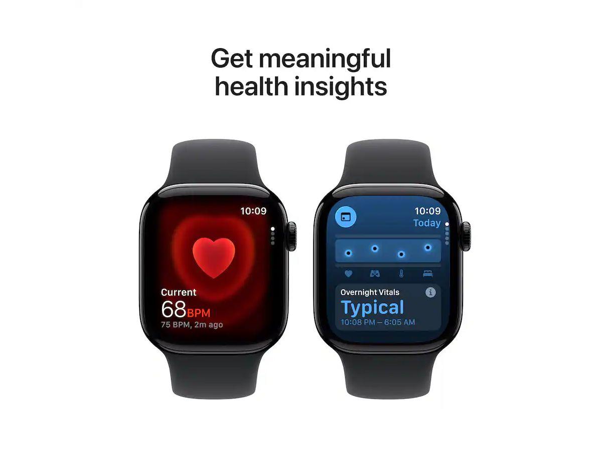 Apple Watch Series 11 GPS - 42 mm - Jet Black Aluminium - S/M