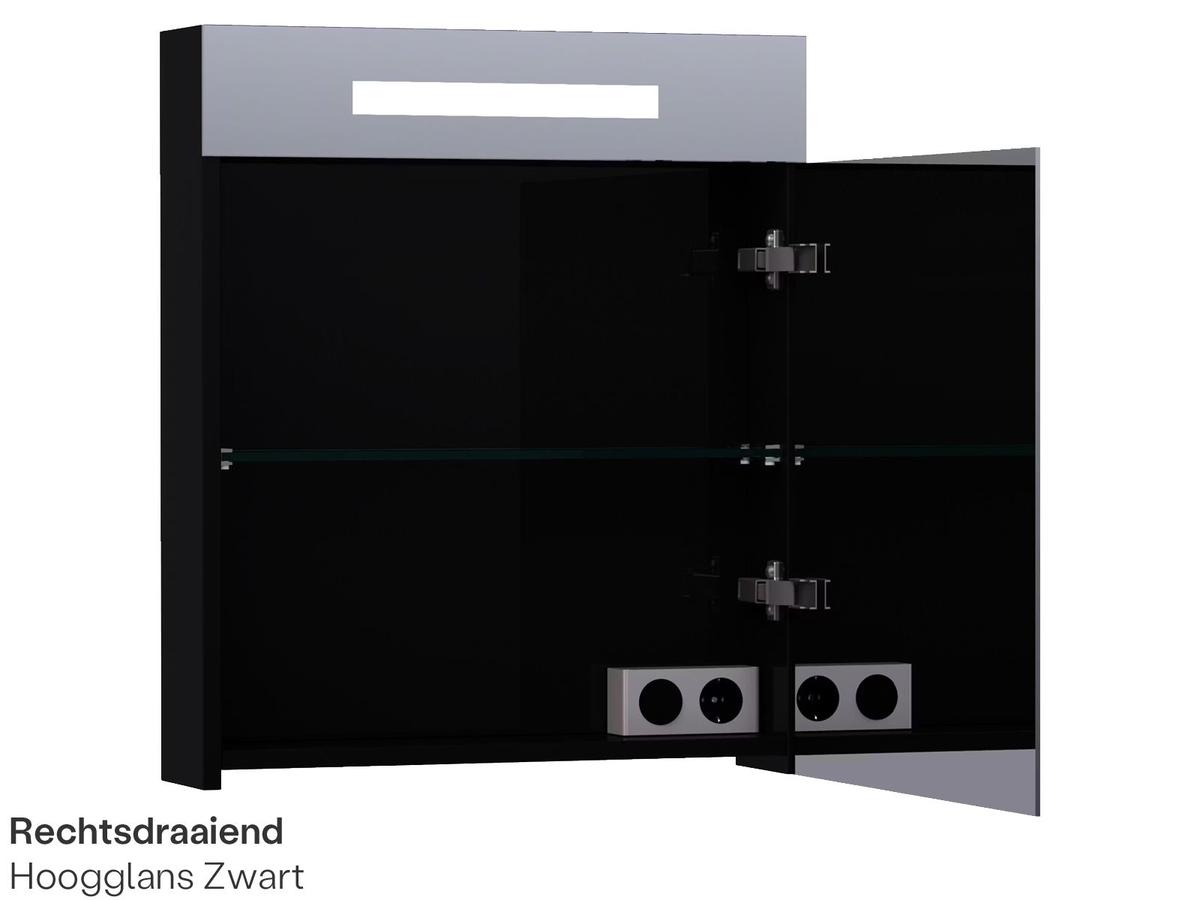 Brauer Double Face 60 Spiegelschrank - 60 cm - Black Diamond - Linkshänder