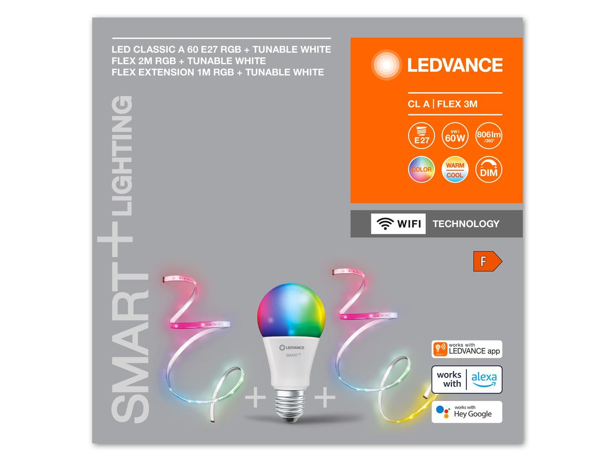 Ledvance Smart+ WiFi Classic E27-Set – RGBW-LED-Lampen – 2 Stück