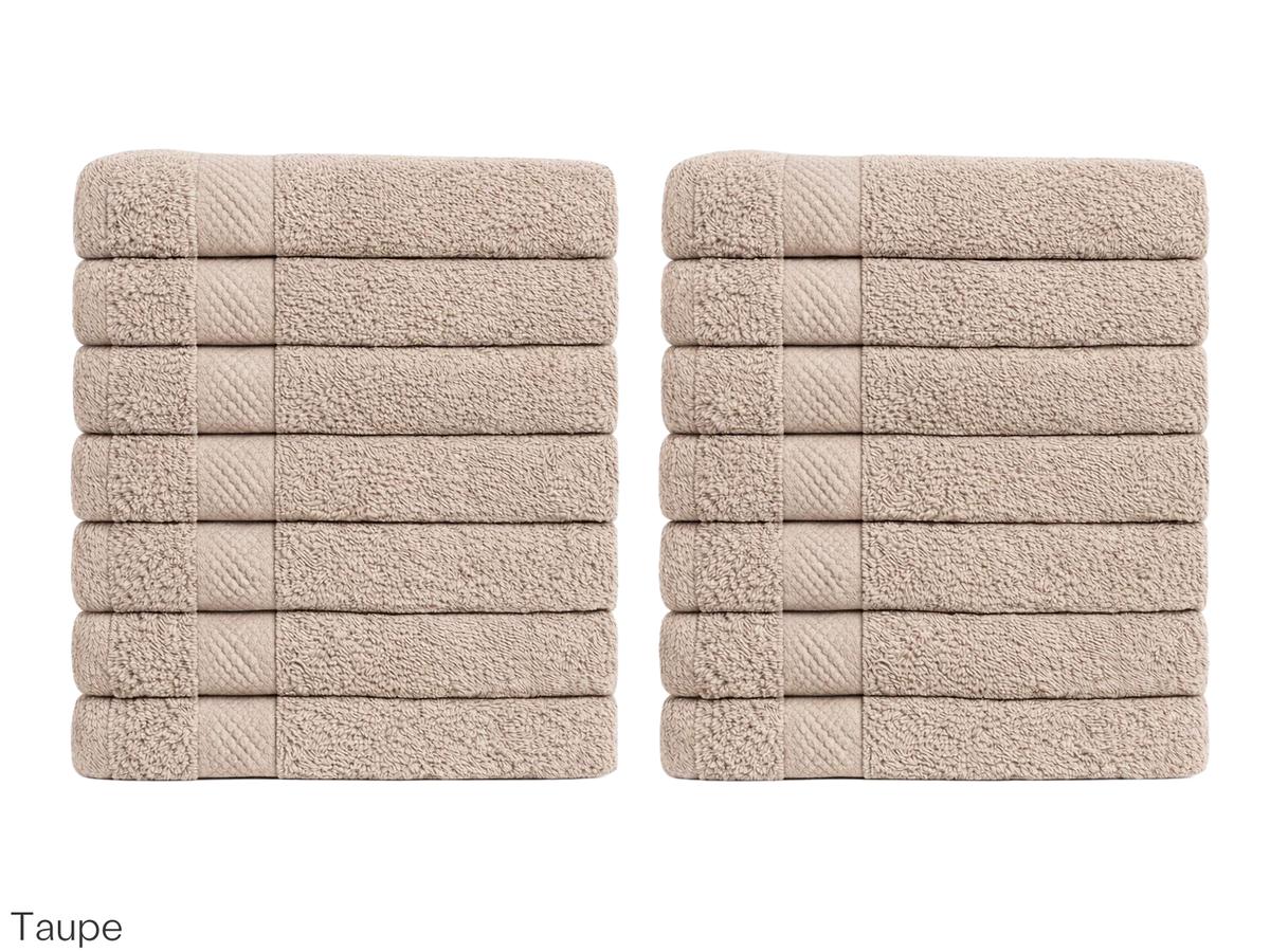 Lotus Handtuch 14x - 50 x 100 cm - Anthrazit - Set von 7x 2 Stück 500gr