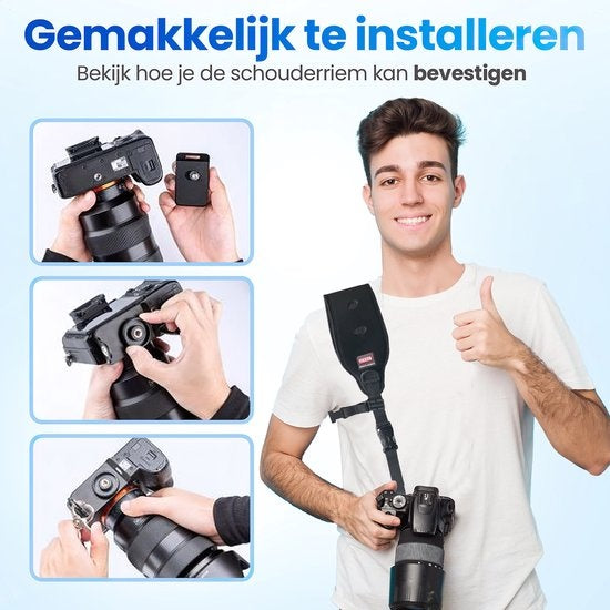 GarpexÂ® Verstellbarer Kameragurt - Schultergurt für Digital- und Spiegelreflexkameras - Kameraschultergurt - Komfortabel und langlebig