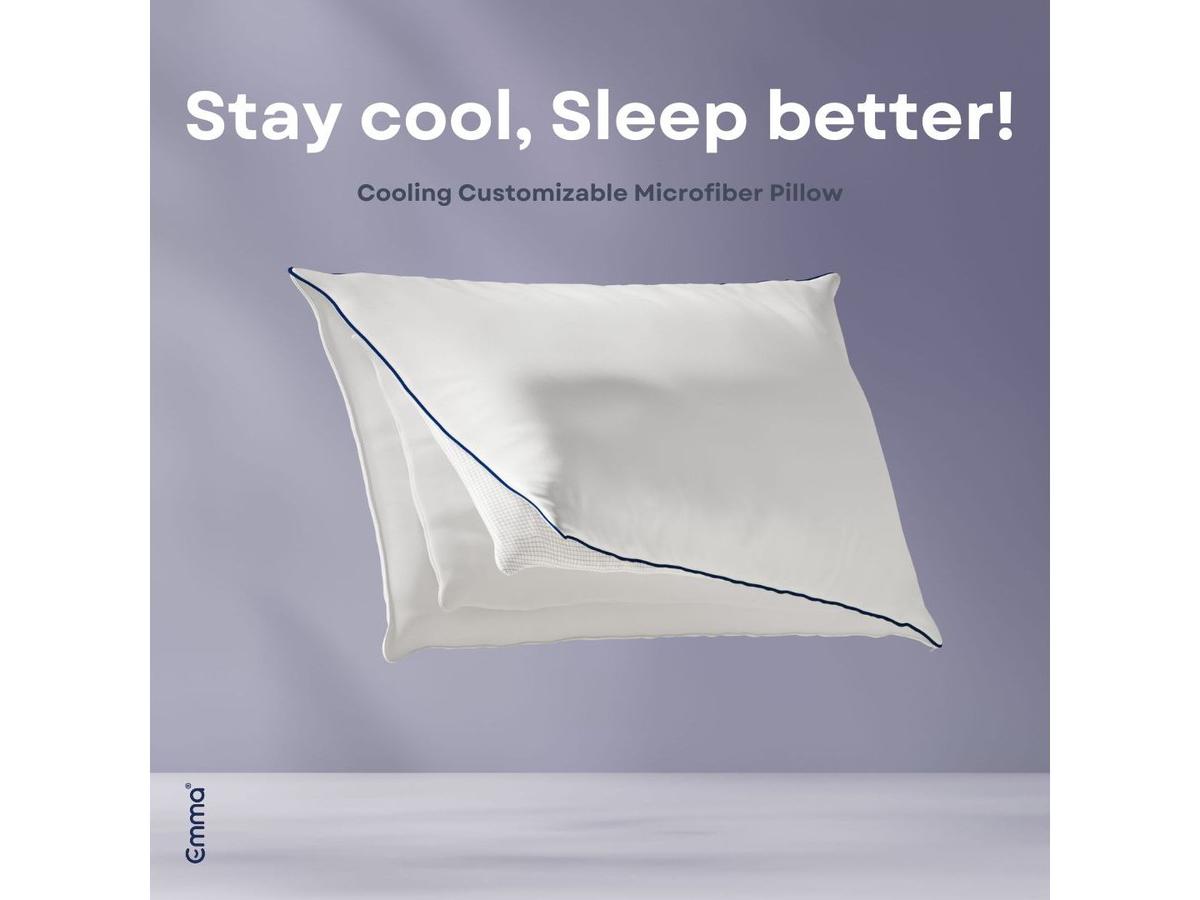 Emma Wolkenkissen Cooling Microfaser – Oval – Weiß – 60 x 70 cm