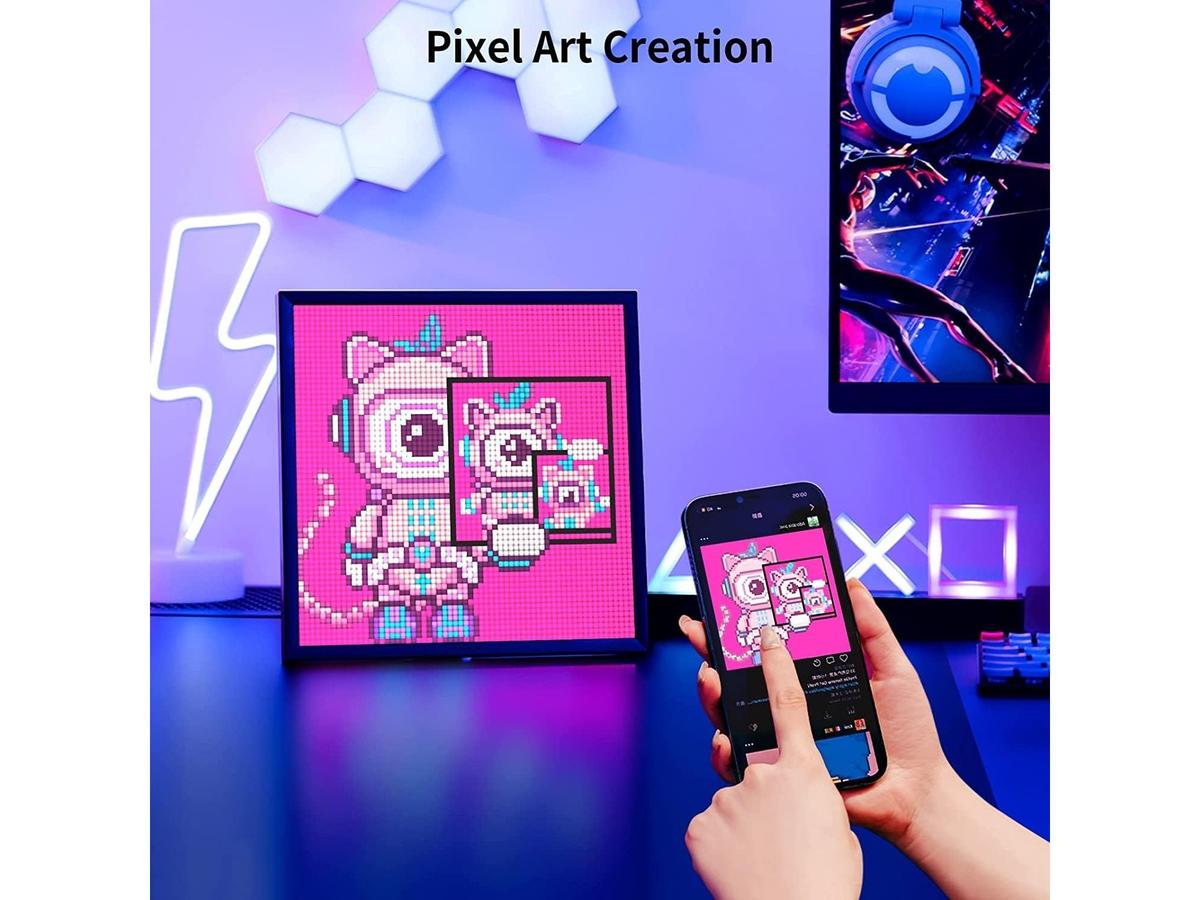 Divoom Digitaler Bilderrahmen – Modernes Design – Schwarz – 7 Zoll