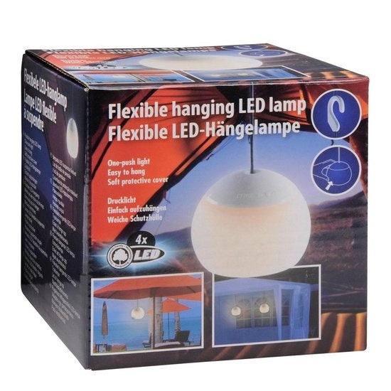 LED-Hängeleuchte - Glühbirne - 4 LED - Silikon - weiß