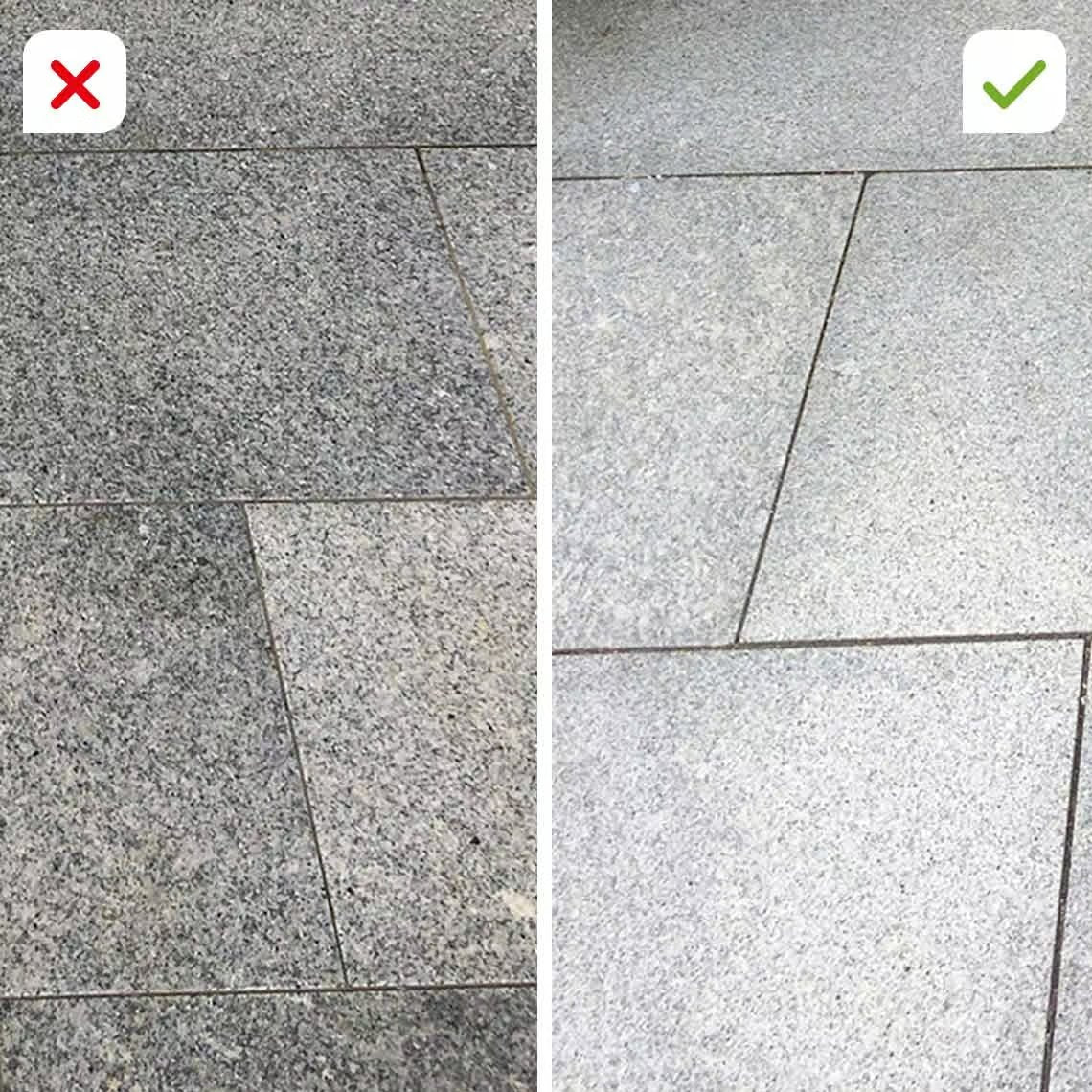 Freshmo Auffrischer 750 ml – inklusive Bürste – für Holz, Stein und Kunststoff – entfernt grauen Belag