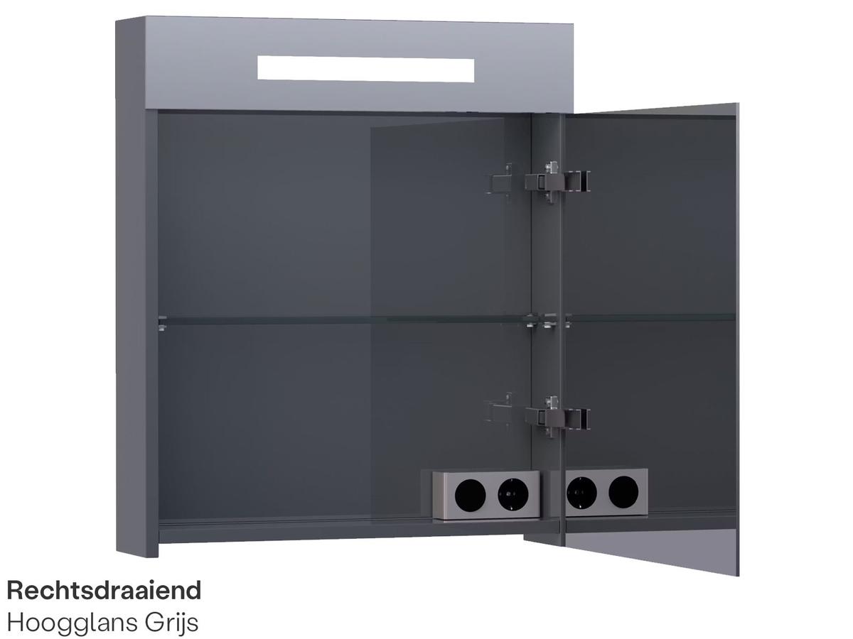 Brauer Double Face 60 Spiegelschrank - 60 cm - Black Diamond - Linkshänder