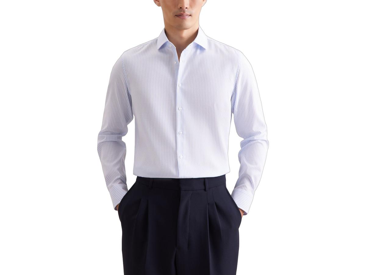 Seidensticker Spread Kent Hemd Slim Fit 42 Hellblau | Business Hemd 01.849939-12