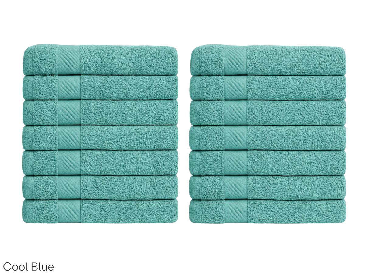 Lotus Handtuch 14x - 50 x 100 cm - Anthrazit - Set von 7x 2 Stück 500gr