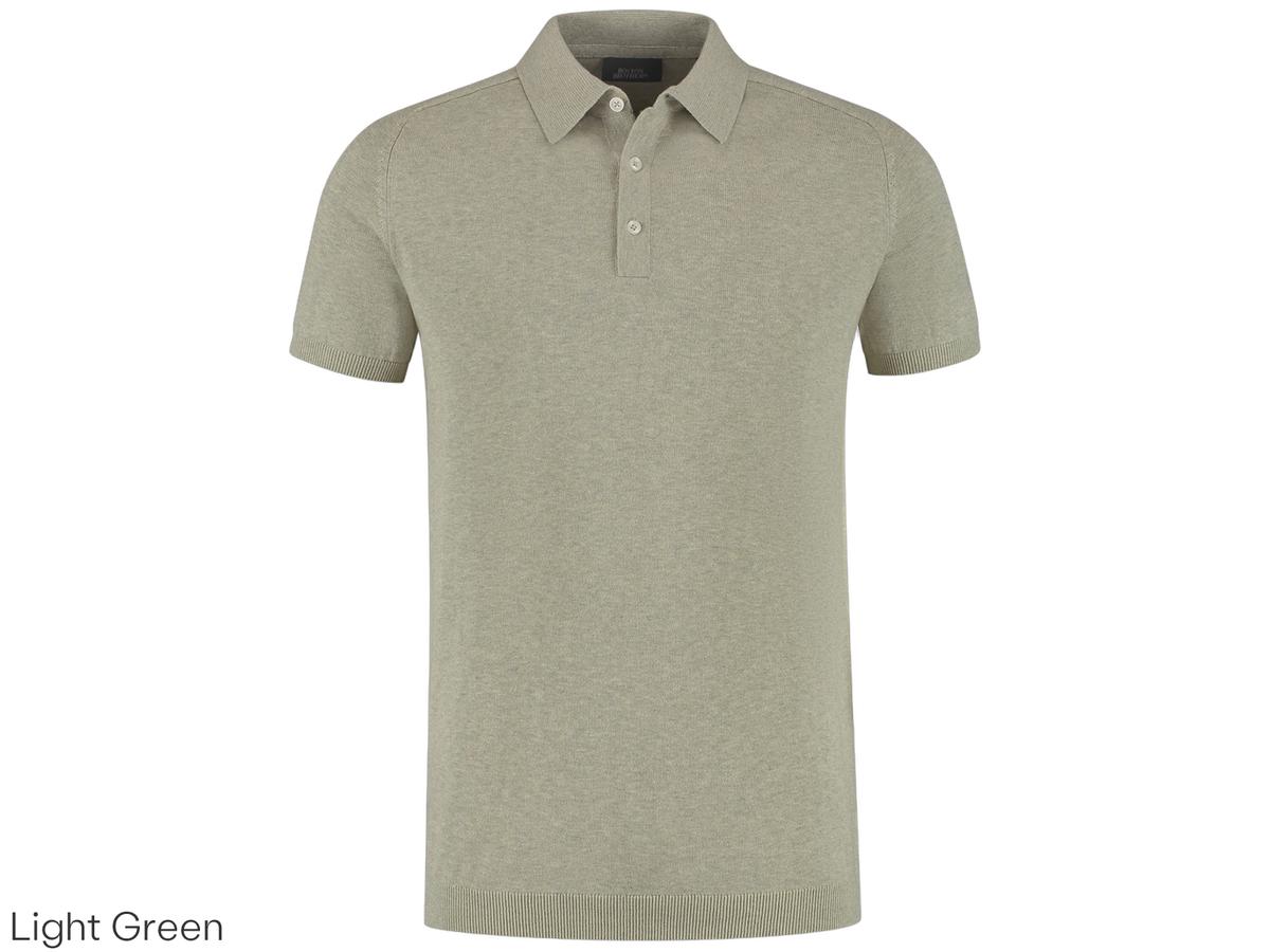 Boston Brothers gestricktes Poloshirt Lt Brown BBO36S500-0000-9002 - Bequem und stilvoll