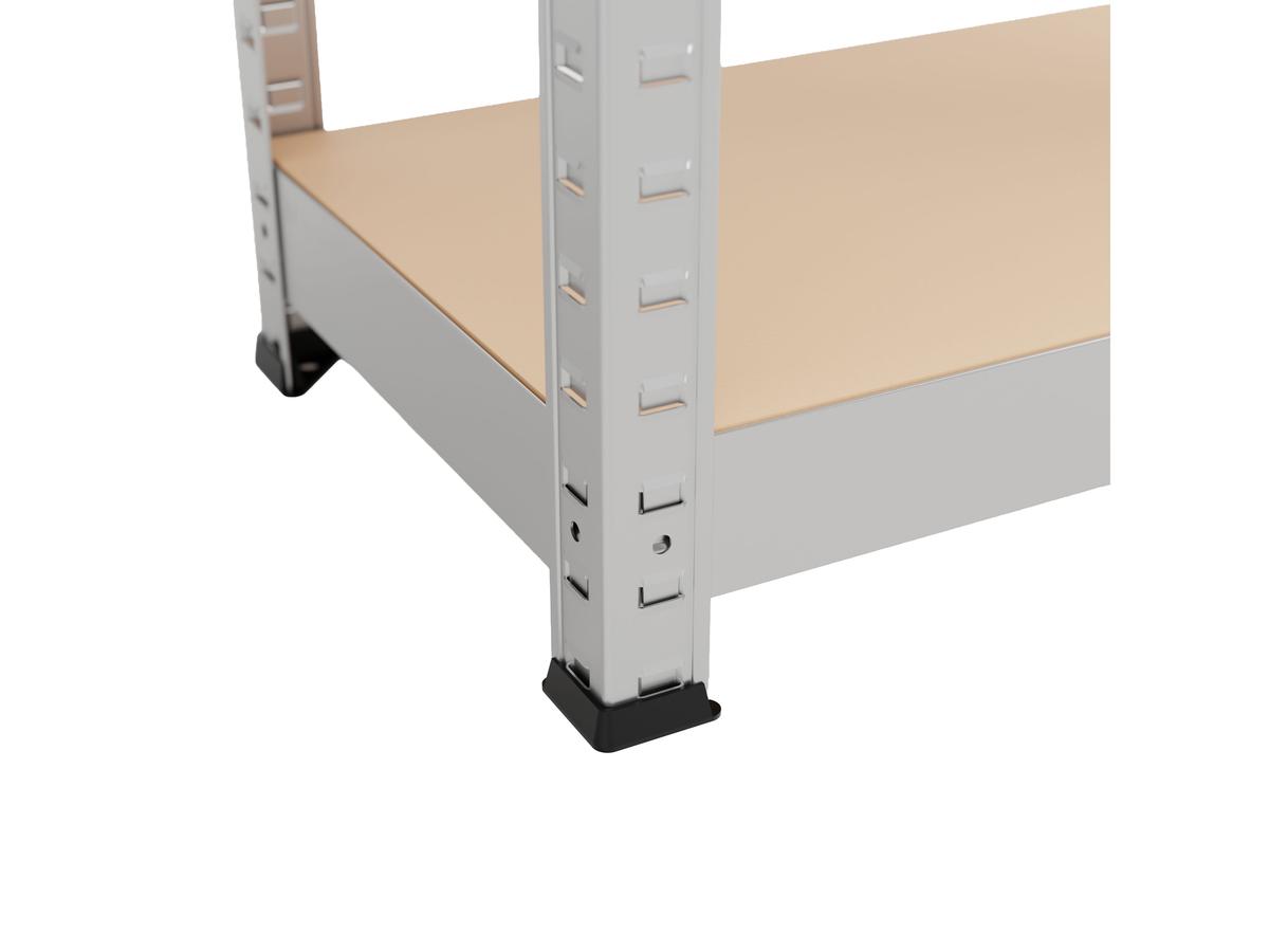 Metalkas Metallregal – Stahl – Schwarz – 40 x 90 x 180 cm – Tragkraft 175 kg – 2 Stück