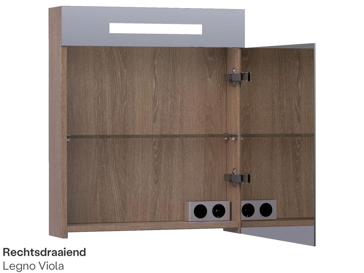 Brauer Double Face 60 Spiegelschrank - 60 cm - Black Diamond - Linkshänder