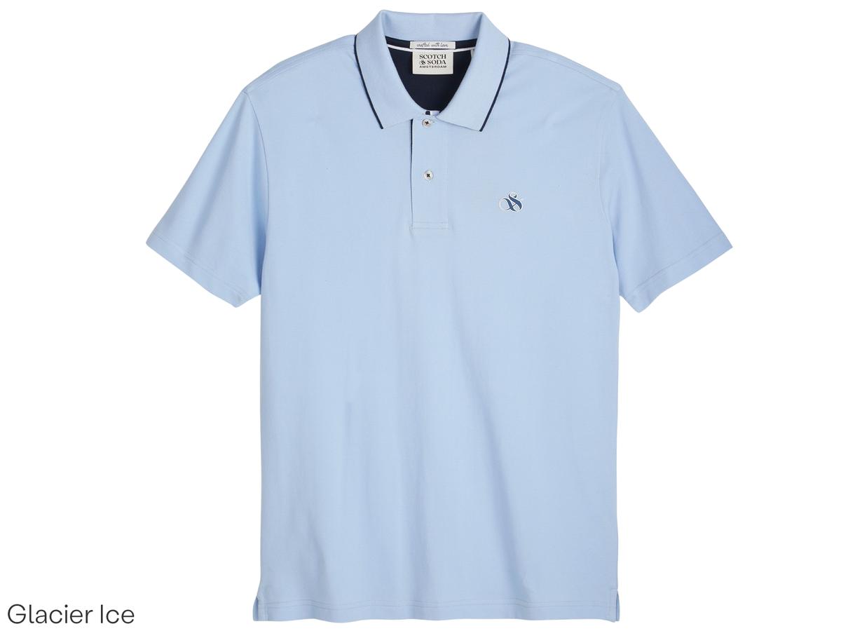 Scotch & Soda Tipped Polo Shirt Herren XXL Gletschereis 482 SSP26VMT-21156