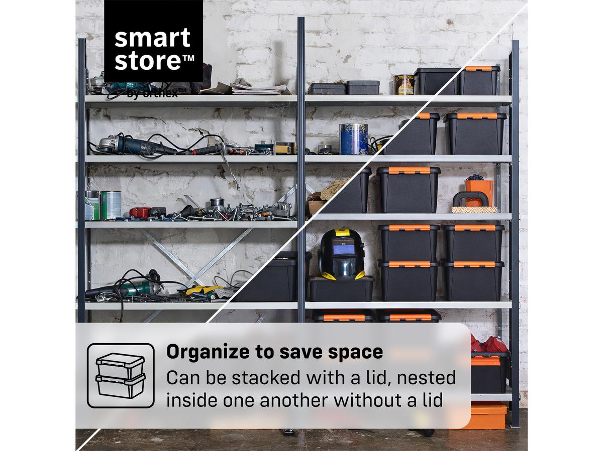 Orthex SmartStore Pro 15 Aufbewahrungsbox – stapelbar – 14 Liter – schwarz