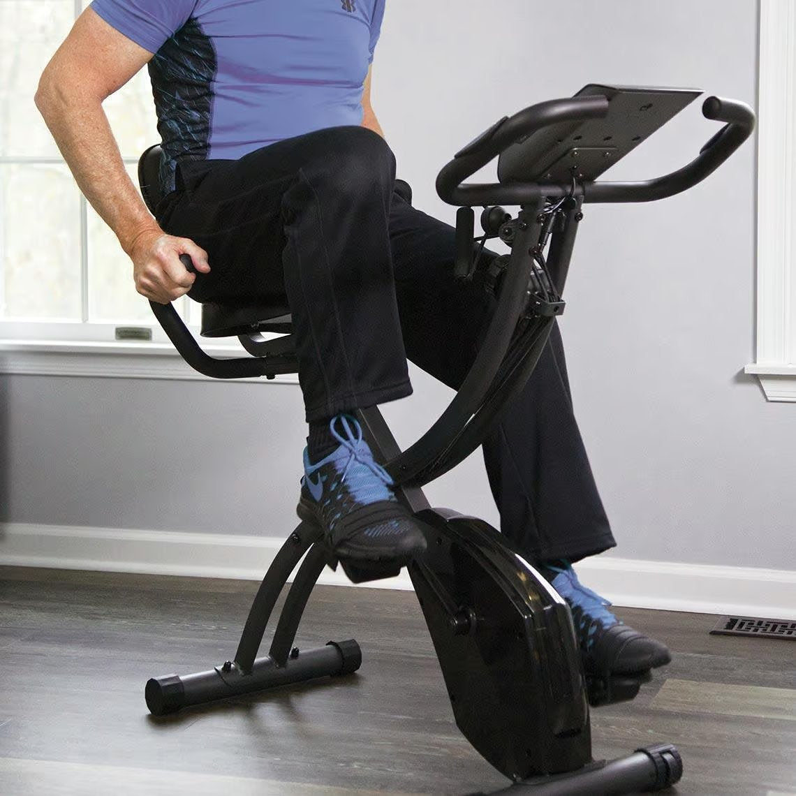 Slim Cycle 3-in-1-Heimtrainer – inklusive Widerstandsbänder – ergonomischer XL-Sattel – 8 Widerstandsstufen