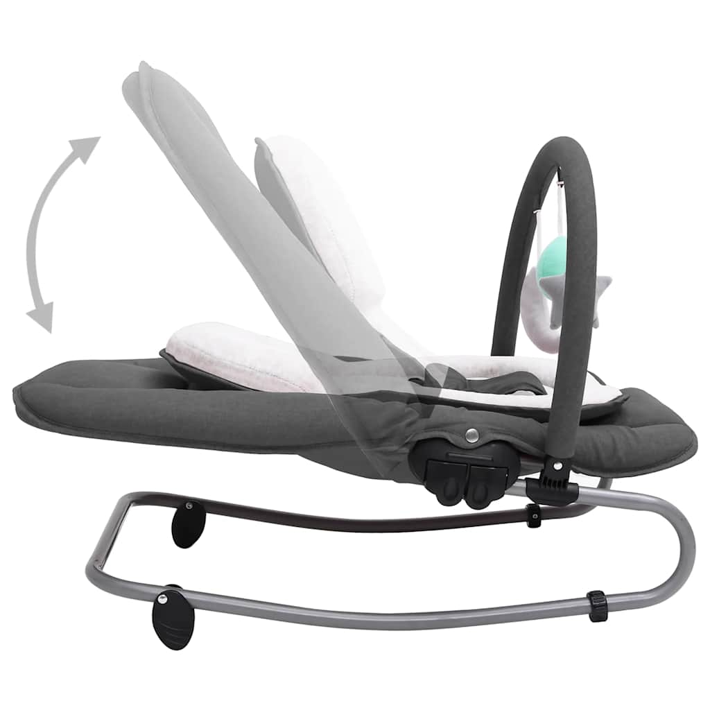 VidaXL Babyschaukel - Mit Sicherheitsgurt - Anthrazit - 77 x 46 x 58 cm