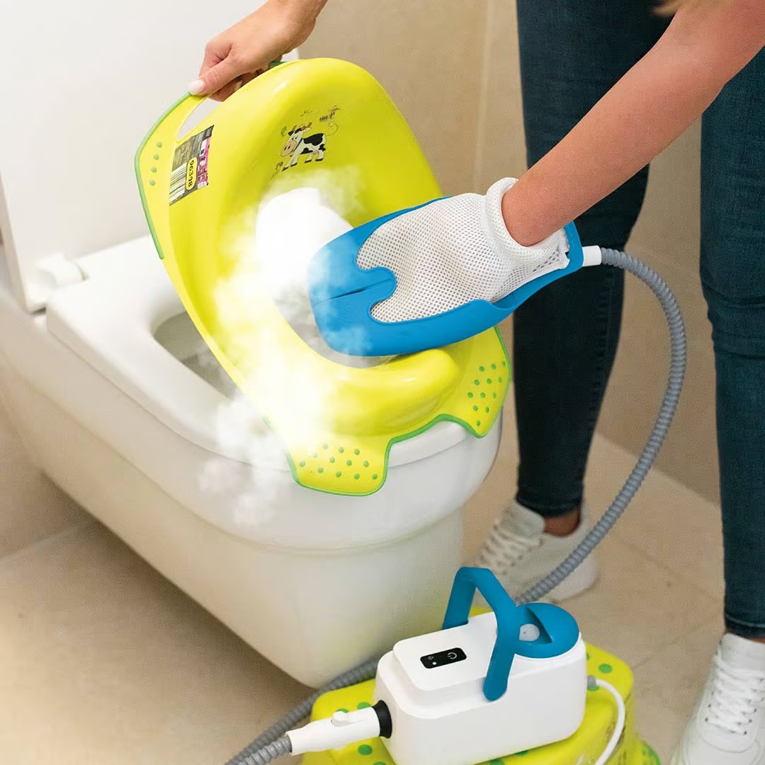 Livington Handdampfreiniger – Ergonomisches Design – Kompakte Bauweise – Chemiefreie Reinigung