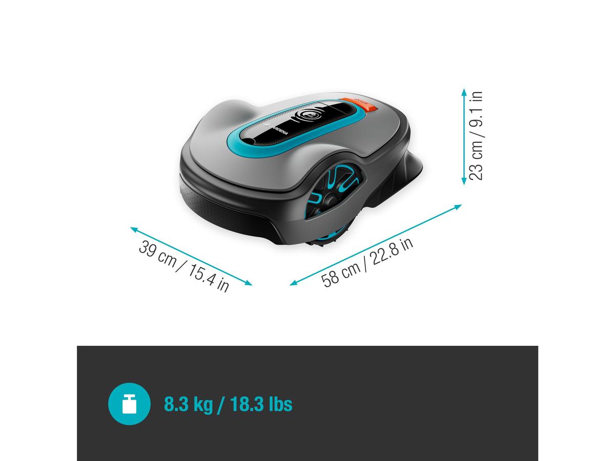 Gardena Mähroboter Smart Sileno Life - 1500 m² - Inklusive Smart Gateway - Anthrazit